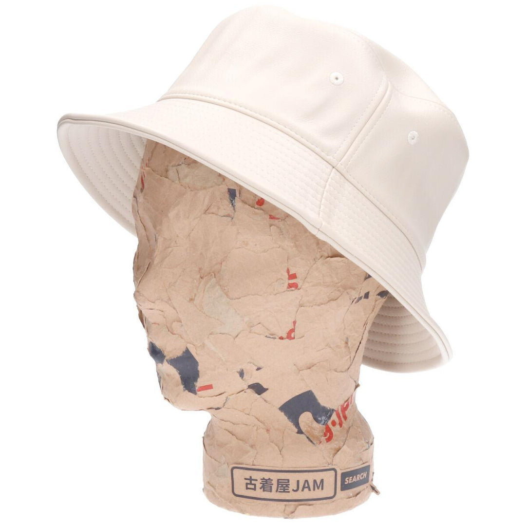 Beige Newhattan Leather Bucket Hat S/M /jam1471