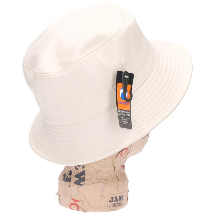 Beige Newhattan Leather Bucket Hat S/M /jam1471