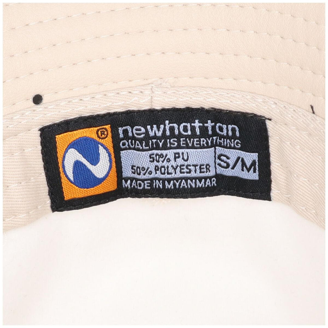 Beige Newhattan Leather Bucket Hat S/M /jam1471