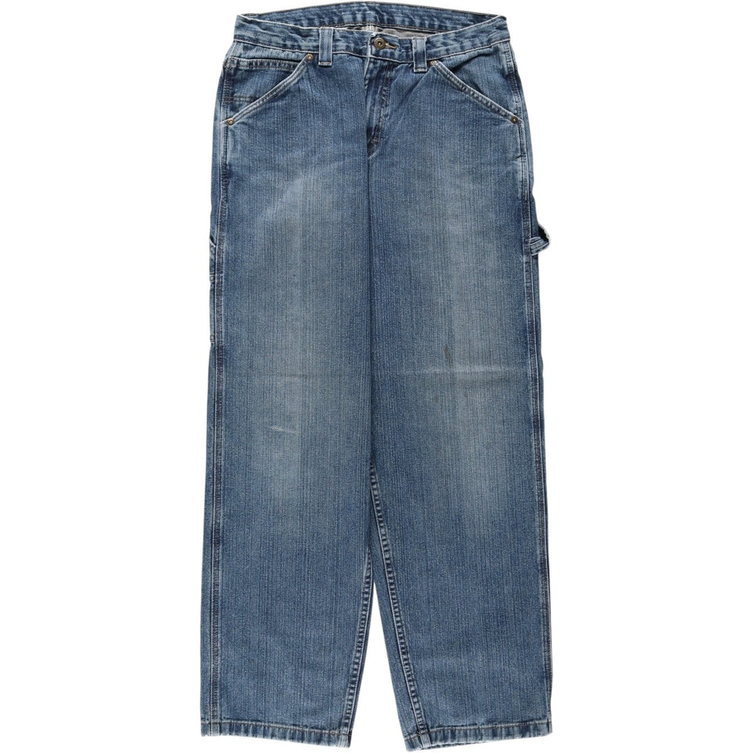 Lee DUNGAREES denim painter pants, men's size W31 (approx.), vintage. cotton blue type Vintage Second Hand