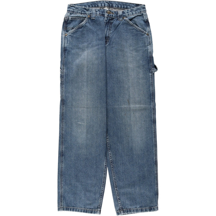 Lee DUNGAREES denim painter pants, men's size W31 (approx.), vintage. cotton blue type Vintage Second Hand