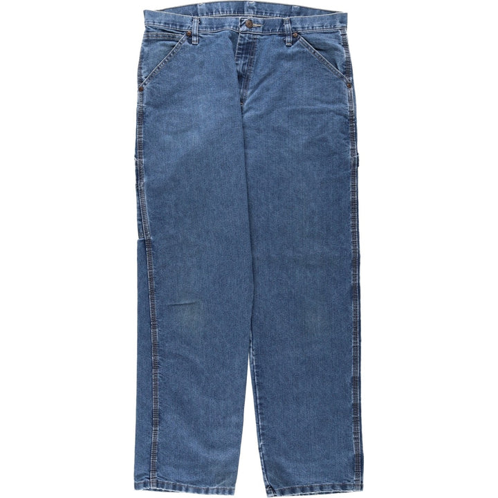 00'S Wrangler Denim Painter Pants Men's W35 cotton blue type Vintage Second Hand