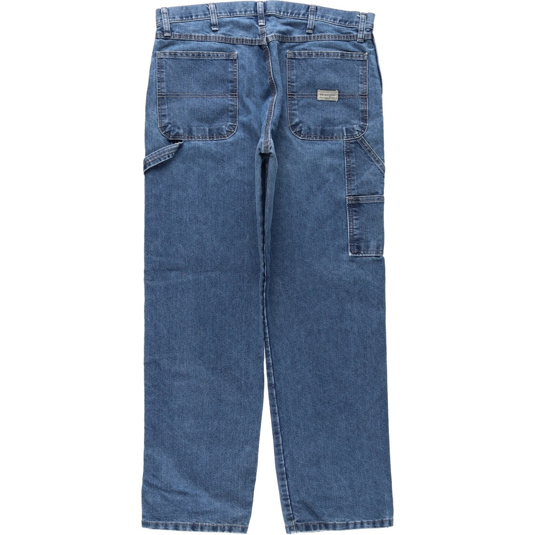 00'S Wrangler Denim Painter Pants Men's W35 cotton blue type Vintage Second Hand