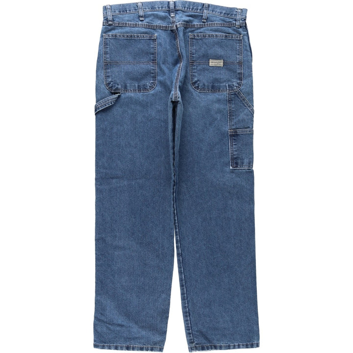 00'S Wrangler Denim Painter Pants Men's W35 cotton blue type Vintage Second Hand