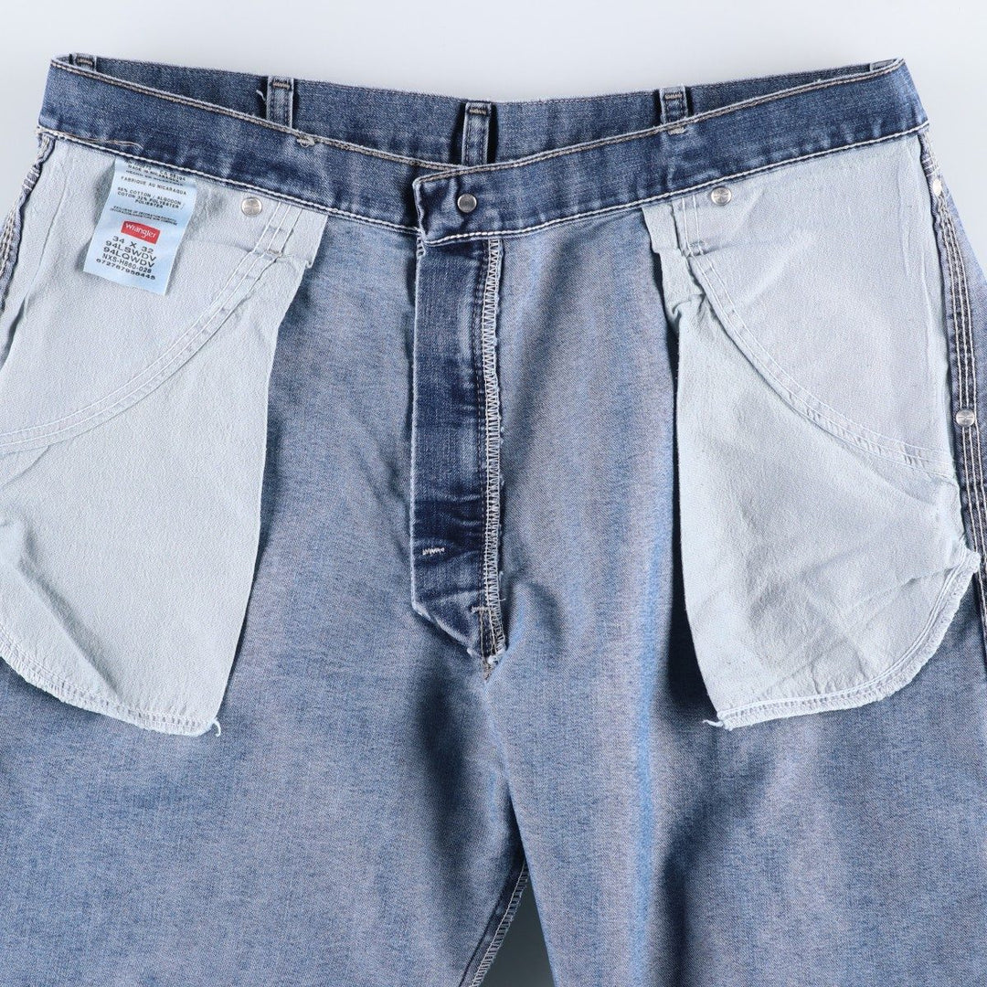 00'S Wrangler Denim Painter Pants Men's W35 cotton blue type Vintage Second Hand