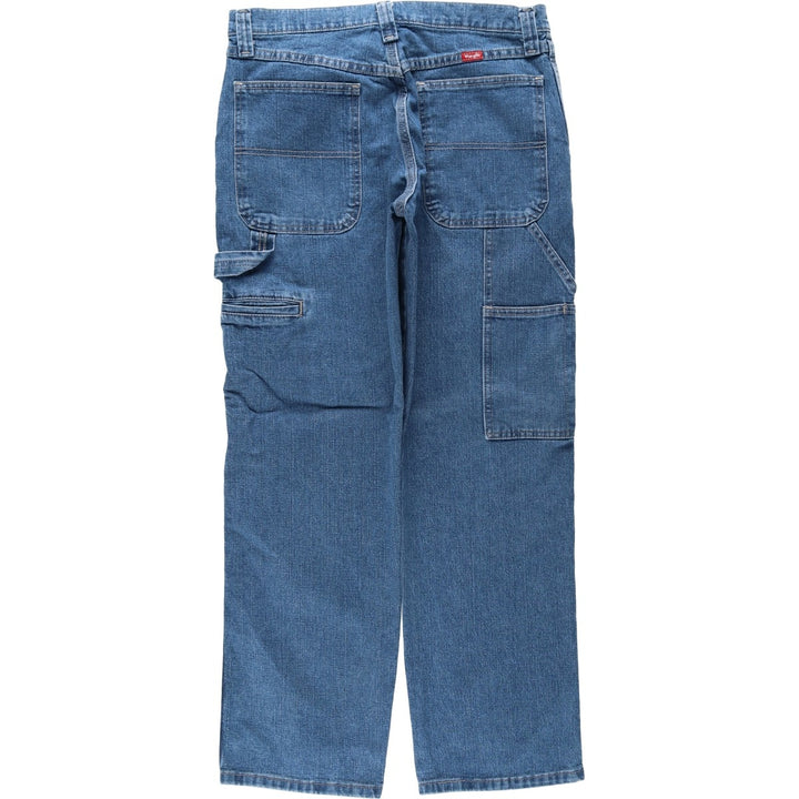 00'S Wrangler Denim Painter Pants Men's W33 equivalent cotton blue type Vintage Second Hand