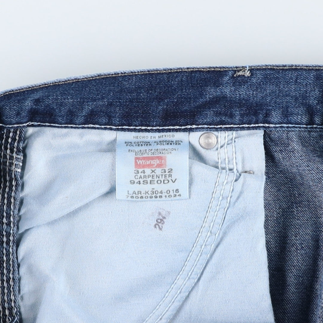Wrangler Carpenter Denim Painter Pants, Men's, Size W34 cotton blue type Vintage Second Hand