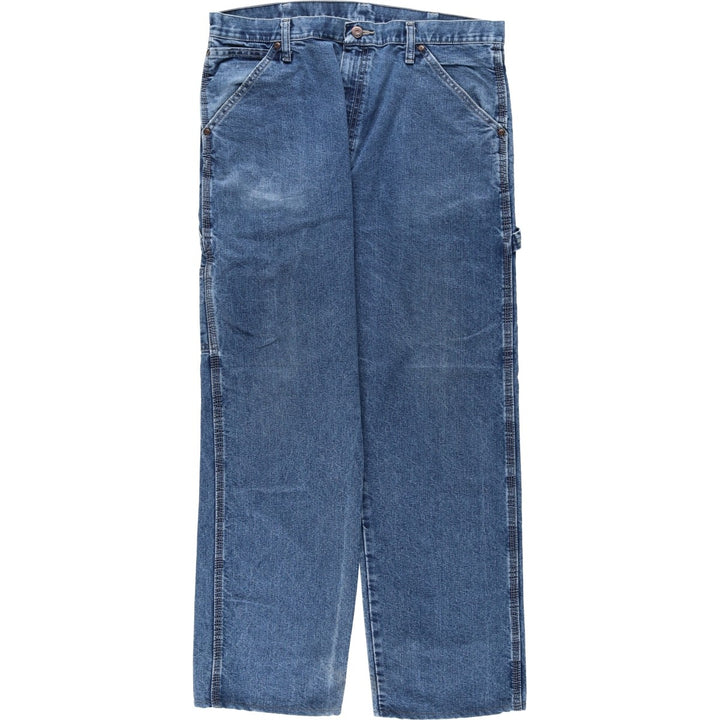 00'S Wrangler CARPENTER denim painter pants for men, W35 equivalent cotton blue type Vintage Second Hand