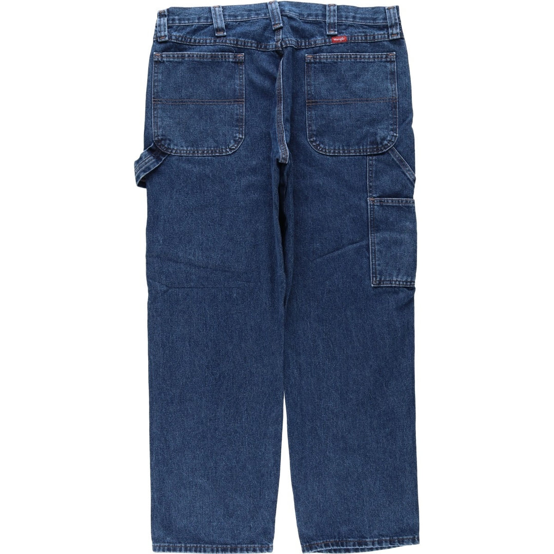 00'S Wrangler CARPENTER denim painter pants for men, equivalent to w36 cotton blue type Vintage Second Hand