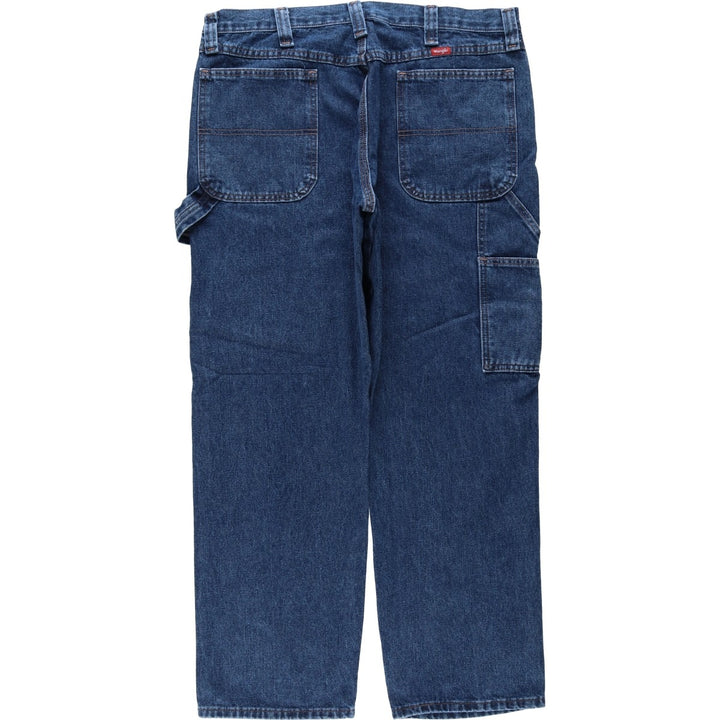 00'S Wrangler CARPENTER denim painter pants for men, equivalent to w36 cotton blue type Vintage Second Hand