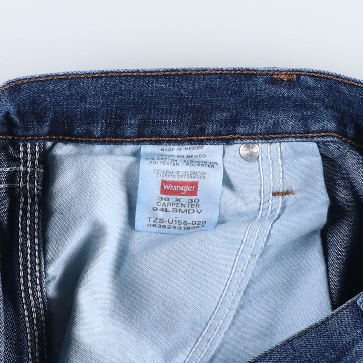 00'S Wrangler CARPENTER denim painter pants for men, equivalent to w36 cotton blue type Vintage Second Hand