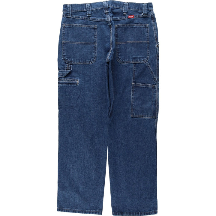 00'S Wrangler Denim Painter Pants Men's W34 cotton blue type Vintage Second Hand