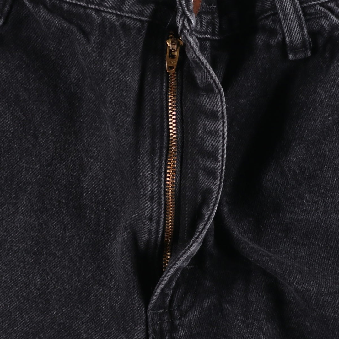 Rustler Black Denim Painter Pants, Men's Size W34 (approx.) cotton black type Vintage Second Hand