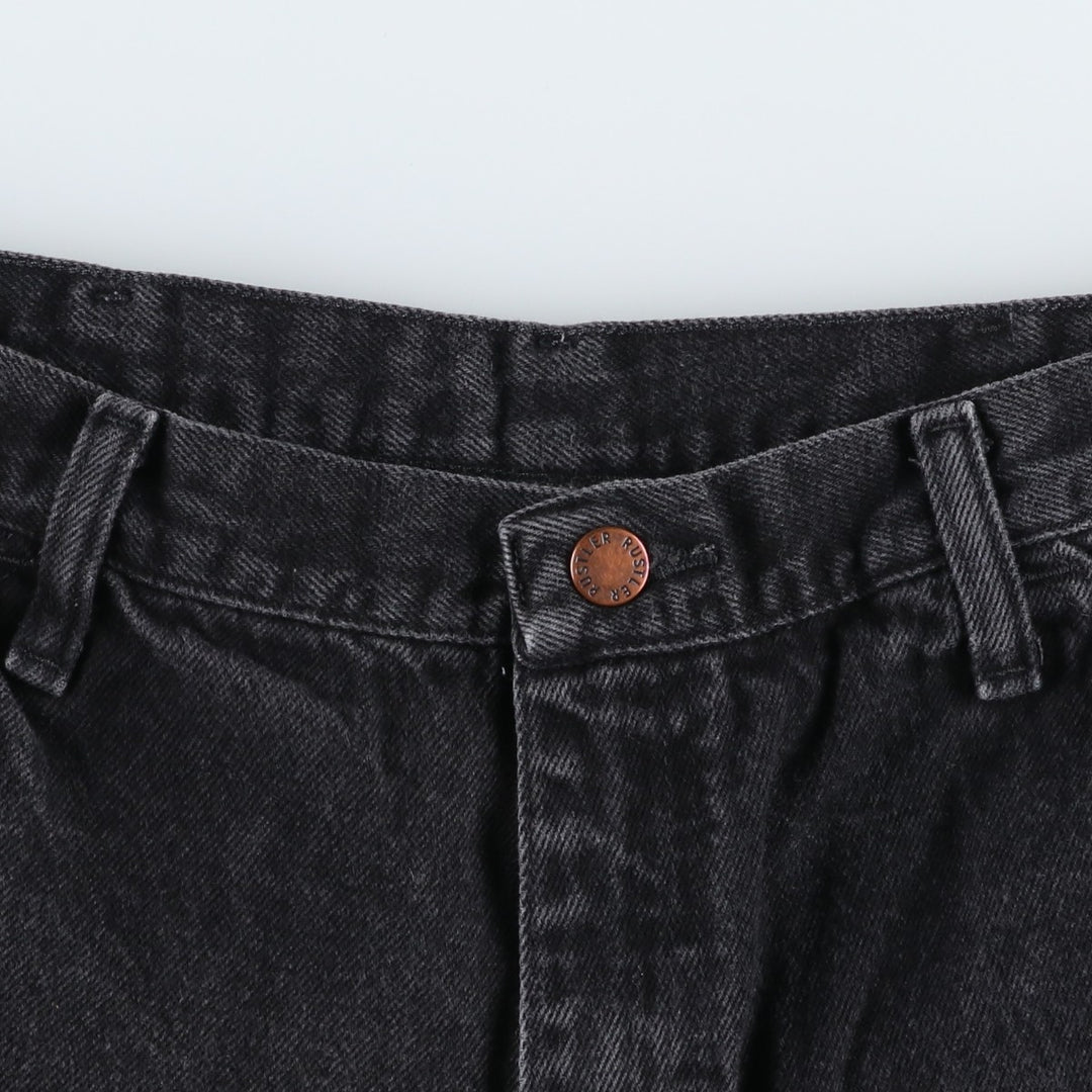 Rustler Black Denim Painter Pants, Men's Size W34 (approx.) cotton black type Vintage Second Hand