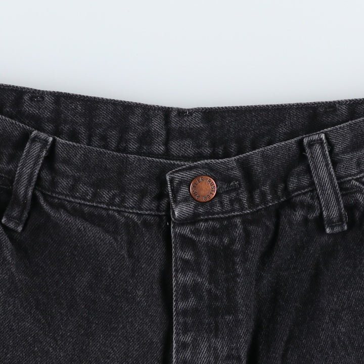 Rustler Black Denim Painter Pants, Men's Size W34 (approx.) cotton black type Vintage Second Hand