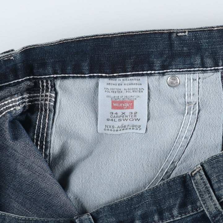 Wrangler Carpenter Denim Painter Pants, Men's, Size W34 cotton Navy blue Vintage Second Hand
