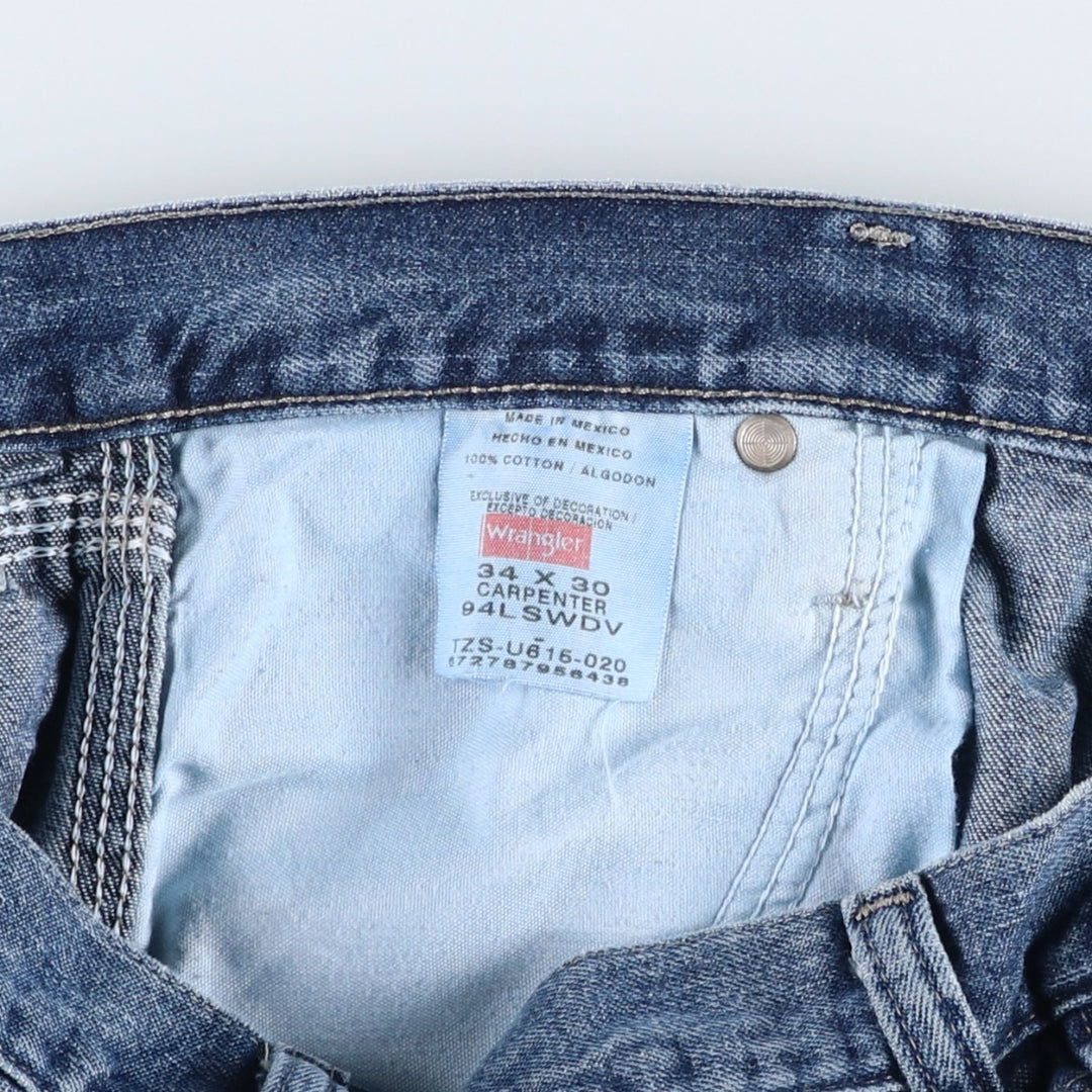 Wrangler Carpenter Denim Painter Pants, Men's, Size W34 cotton blue type Vintage Second Hand