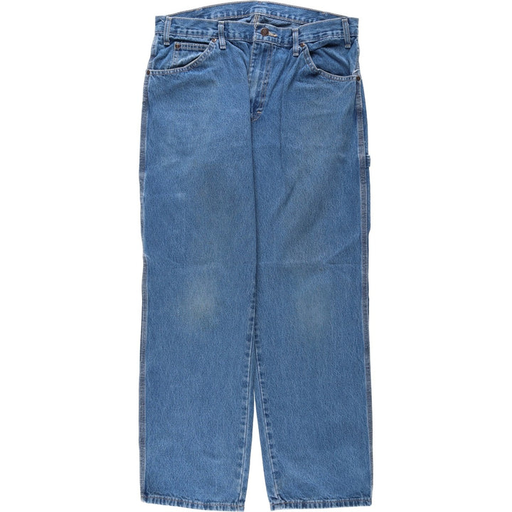 Dickies denim painter pants for men, equivalent to W34 cotton blue type Vintage Second Hand