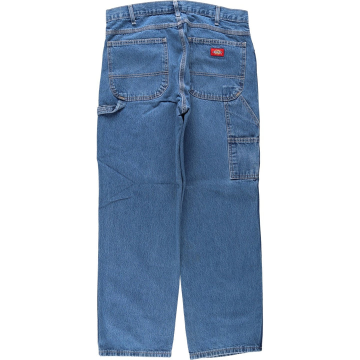 Dickies denim painter pants for men, equivalent to W34 cotton blue type Vintage Second Hand