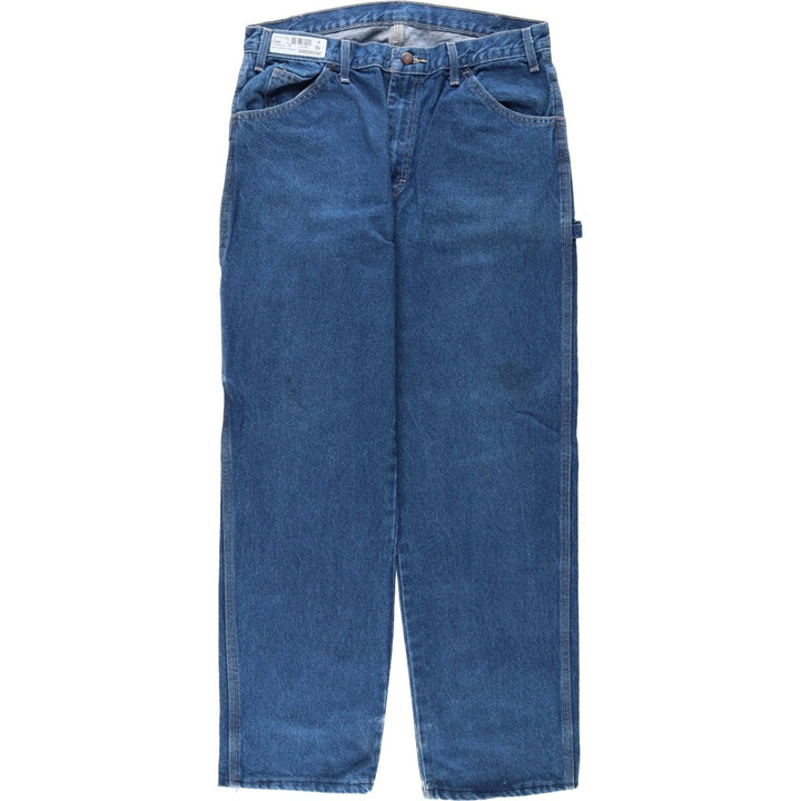 Dickies denim painter pants for men, equivalent to W33 cotton blue type Vintage Second Hand