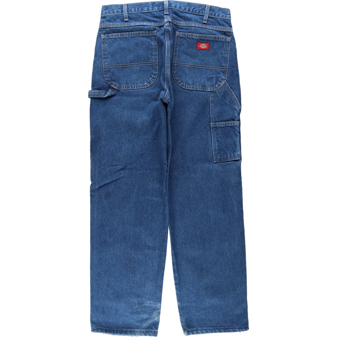 Dickies denim painter pants for men, equivalent to W33 cotton blue type Vintage Second Hand