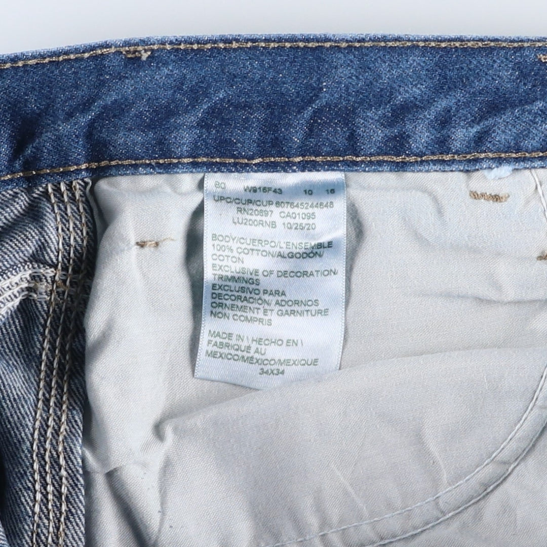Dickies denim painter pants for men, equivalent to W33 cotton blue type Vintage Second Hand