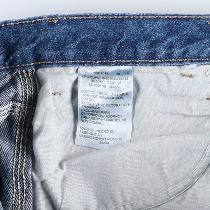 Dickies denim painter pants for men, equivalent to W33 cotton blue type Vintage Second Hand
