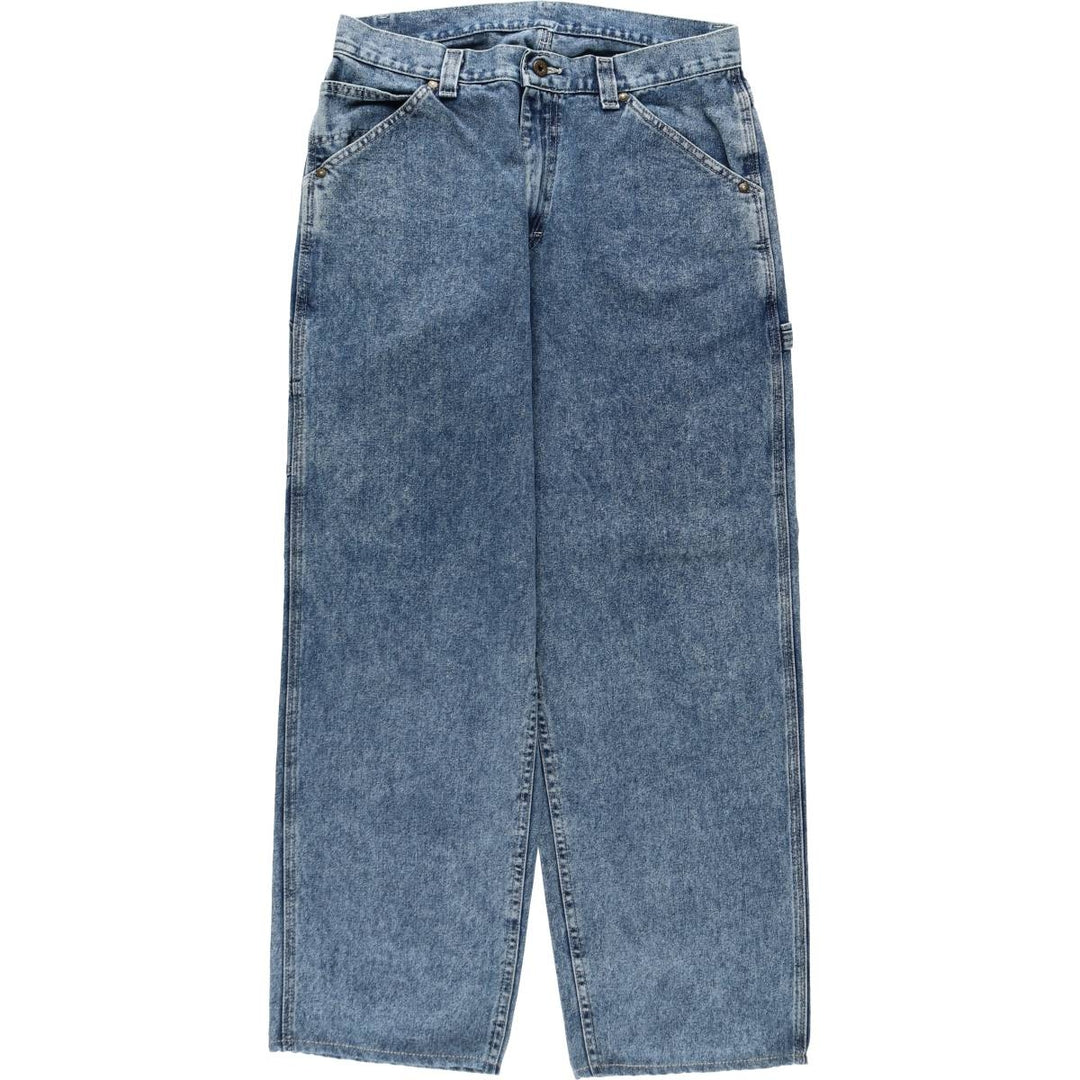 Lee DUNGAREES denim painter pants, made in the USA, men's size W33 (approx.). unclear blue type Vintage Second Hand