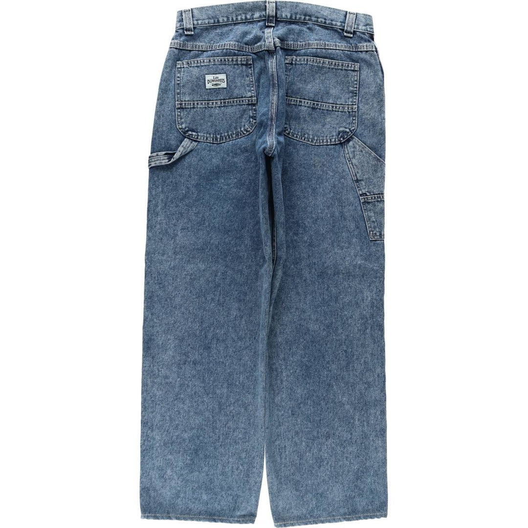 Lee DUNGAREES denim painter pants, made in the USA, men's size W33 (approx.). unclear blue type Vintage Second Hand