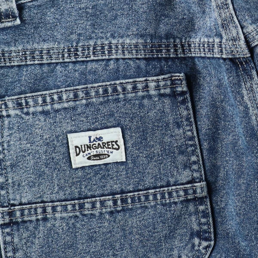 Lee DUNGAREES denim painter pants, made in the USA, men's size W33 (approx.). unclear blue type Vintage Second Hand