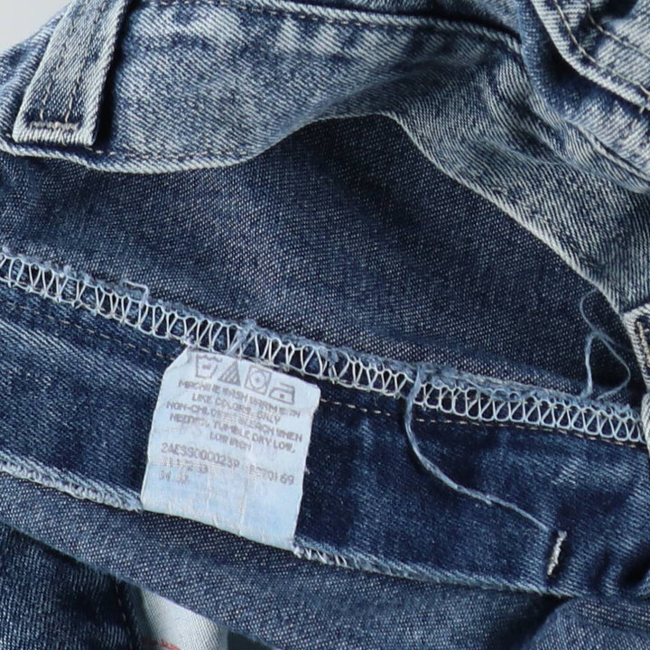 Lee DUNGAREES denim painter pants, made in the USA, men's size W33 (approx.). unclear blue type Vintage Second Hand