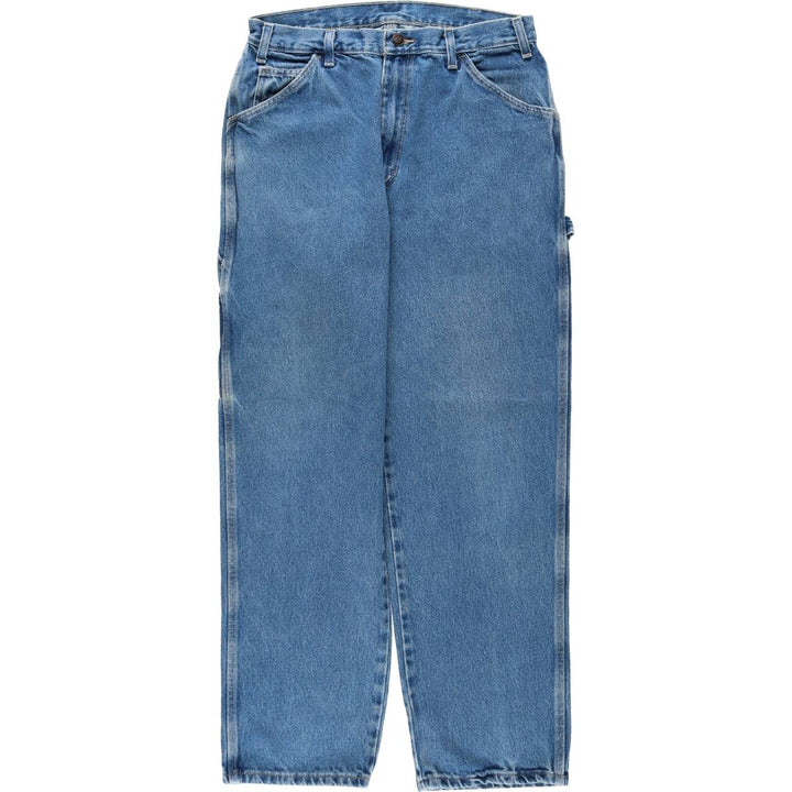 Dickies denim painter pants for men, equivalent to W32 cotton blue type Vintage Second Hand