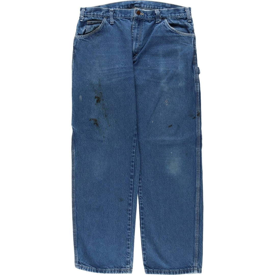 Dickies denim painter pants for men, equivalent to W35 cotton blue type Vintage Second Hand