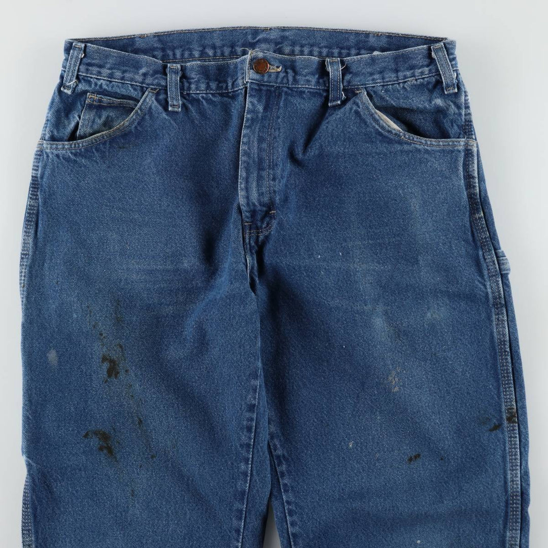 Dickies denim painter pants for men, equivalent to W35 cotton blue type Vintage Second Hand