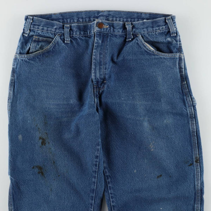 Dickies denim painter pants for men, equivalent to W35 cotton blue type Vintage Second Hand
