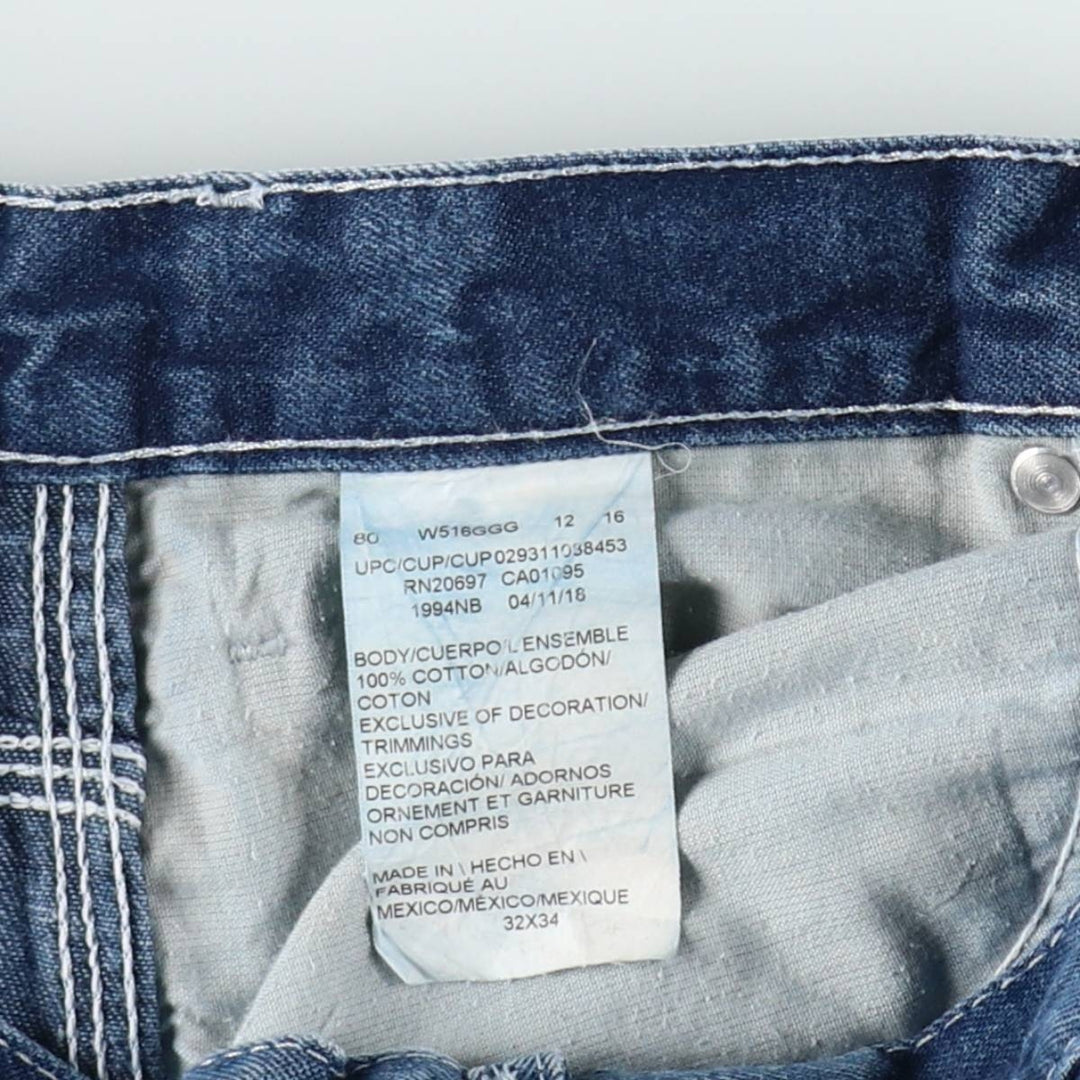 Dickies denim painter pants for men, equivalent to W32 cotton blue type Vintage Second Hand