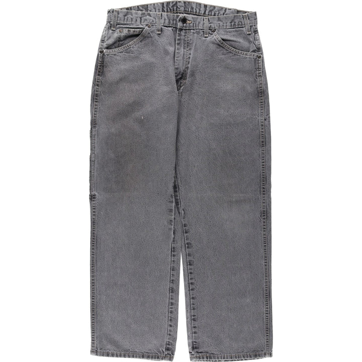 Dickies denim painter pants for men, equivalent to W35 cotton black type Vintage Second Hand