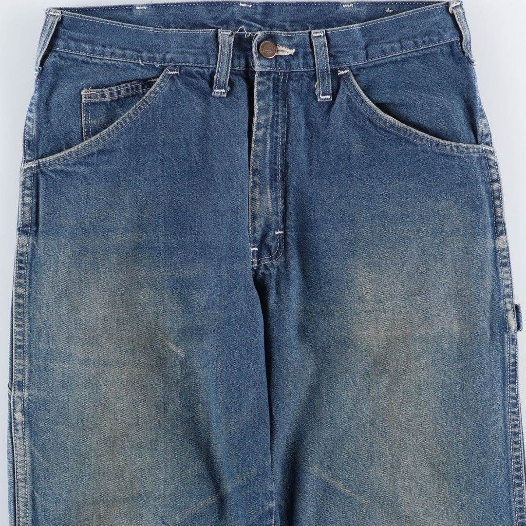 Dickies denim painter pants for men, equivalent to W31 unclear blue type Vintage Second Hand