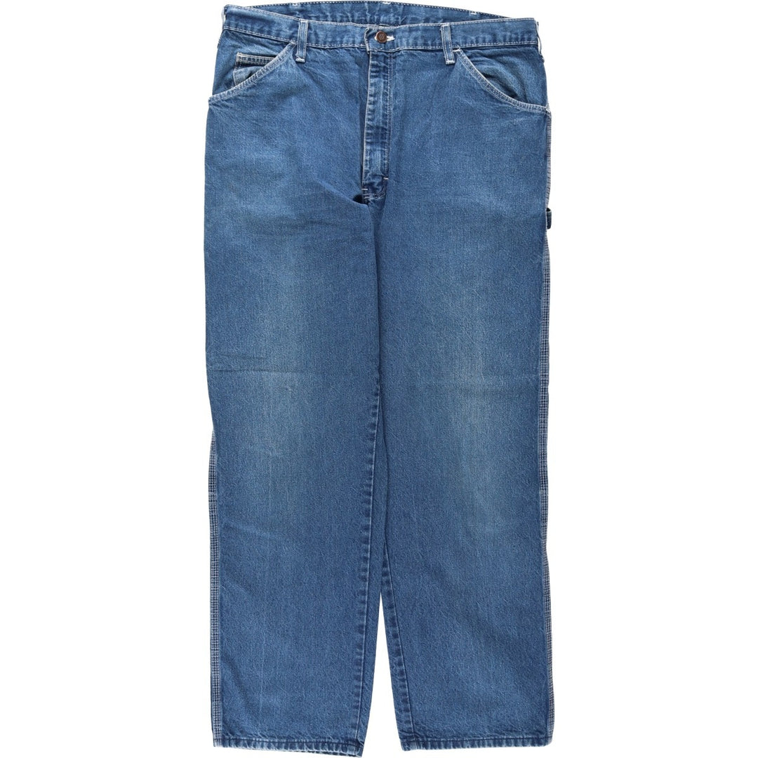 70s-80'S Dickies denim painter pants, men's size W36 (approx.), vintage. cotton blue type Vintage Second Hand