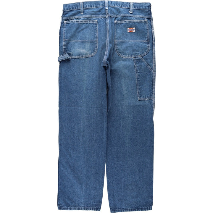 70s-80'S Dickies denim painter pants, men's size W36 (approx.), vintage. cotton blue type Vintage Second Hand