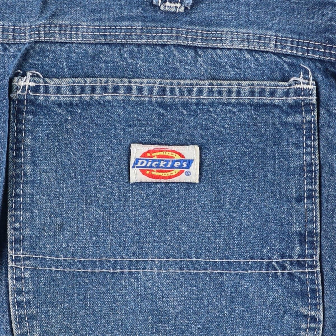 70s-80'S Dickies denim painter pants, men's size W36 (approx.), vintage. cotton blue type Vintage Second Hand