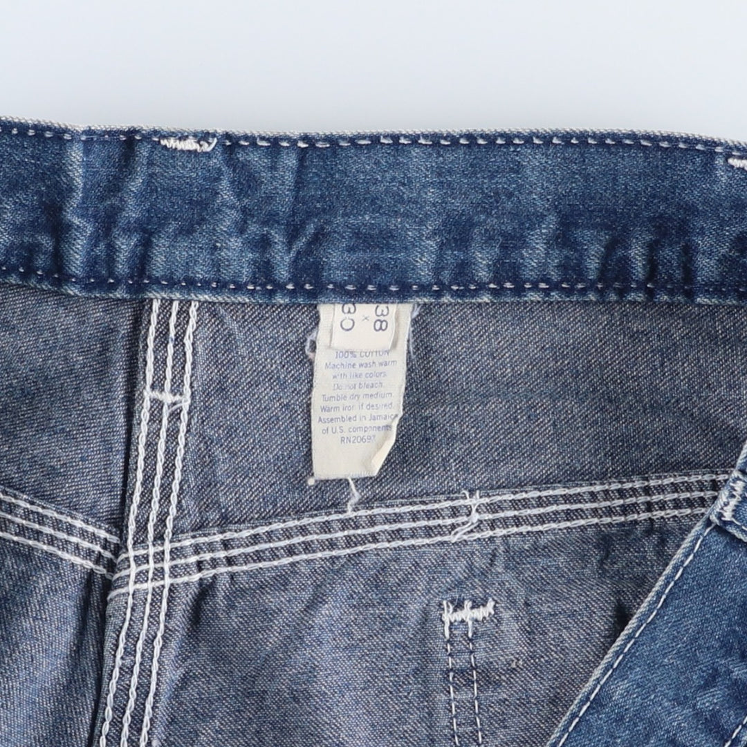 70s-80'S Dickies denim painter pants, men's size W36 (approx.), vintage. cotton blue type Vintage Second Hand