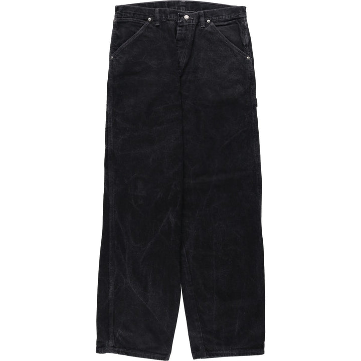 Wrangler HERO denim painter pants, made in USA, men's size W33 (approx.), vintage. cotton black type Vintage Second Hand