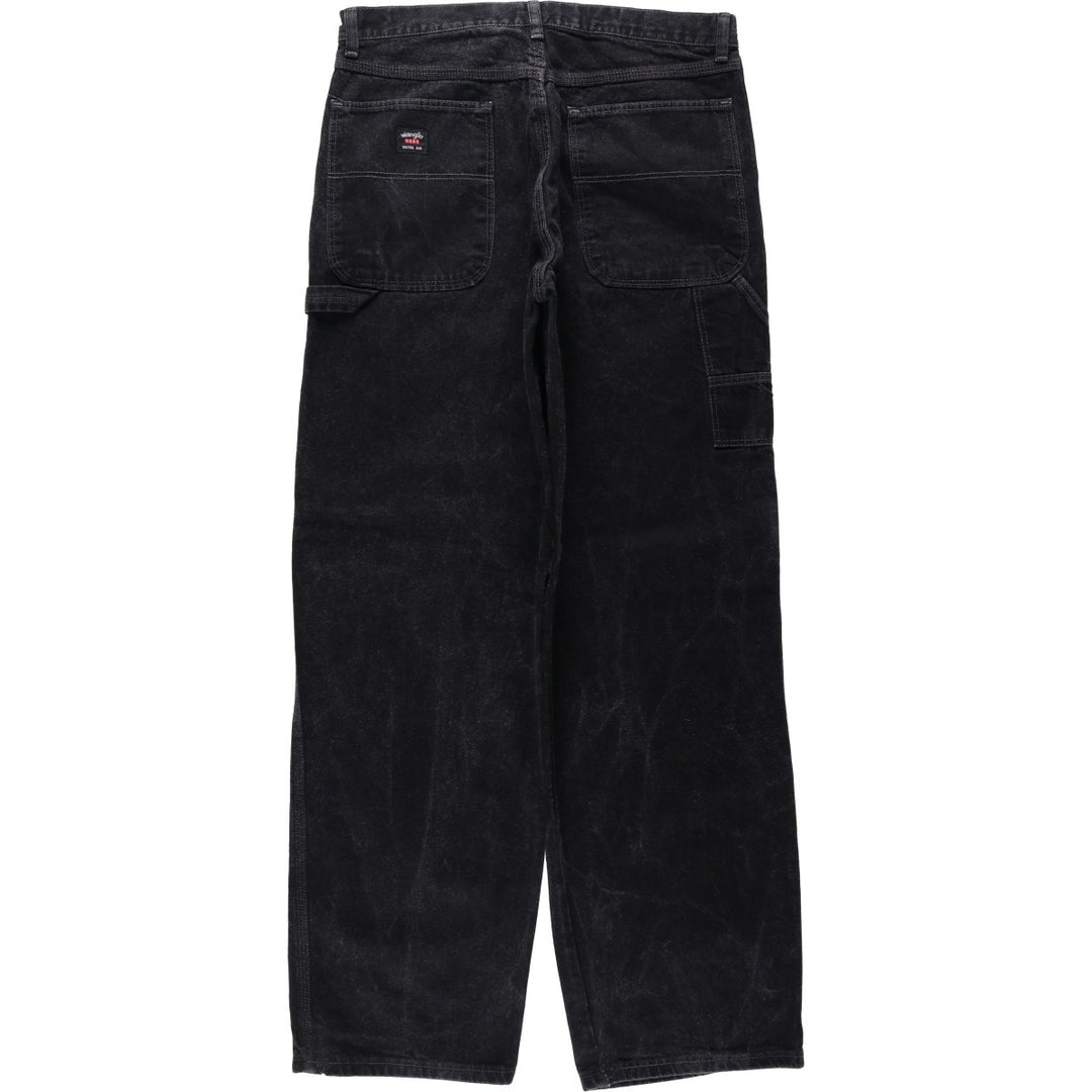 Wrangler HERO denim painter pants, made in USA, men's size W33 (approx.), vintage. cotton black type Vintage Second Hand