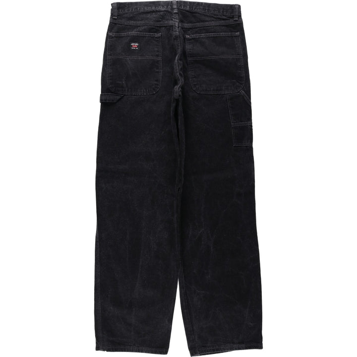 Wrangler HERO denim painter pants, made in USA, men's size W33 (approx.), vintage. cotton black type Vintage Second Hand