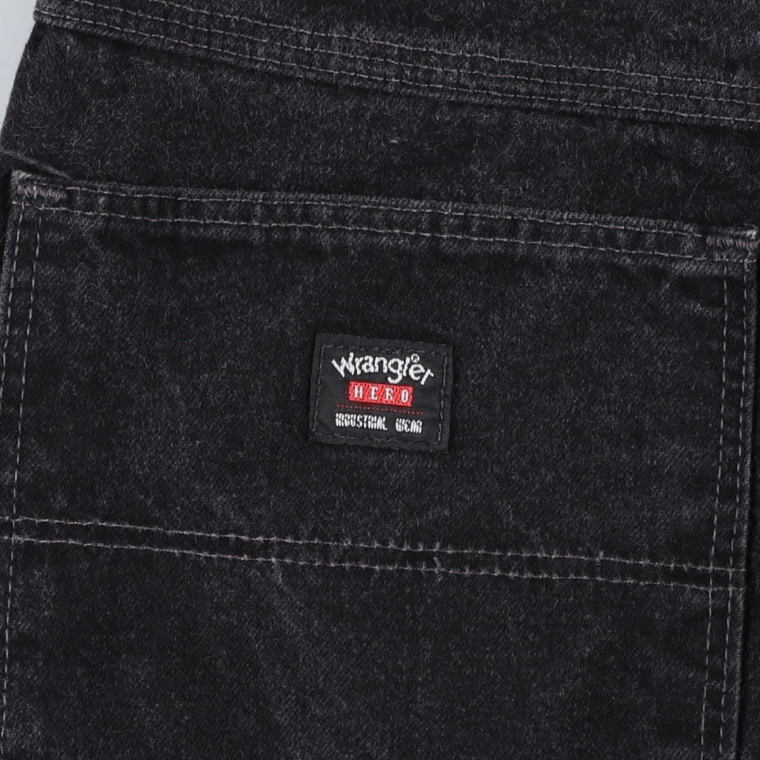 Wrangler HERO denim painter pants, made in USA, men's size W33 (approx.), vintage. cotton black type Vintage Second Hand