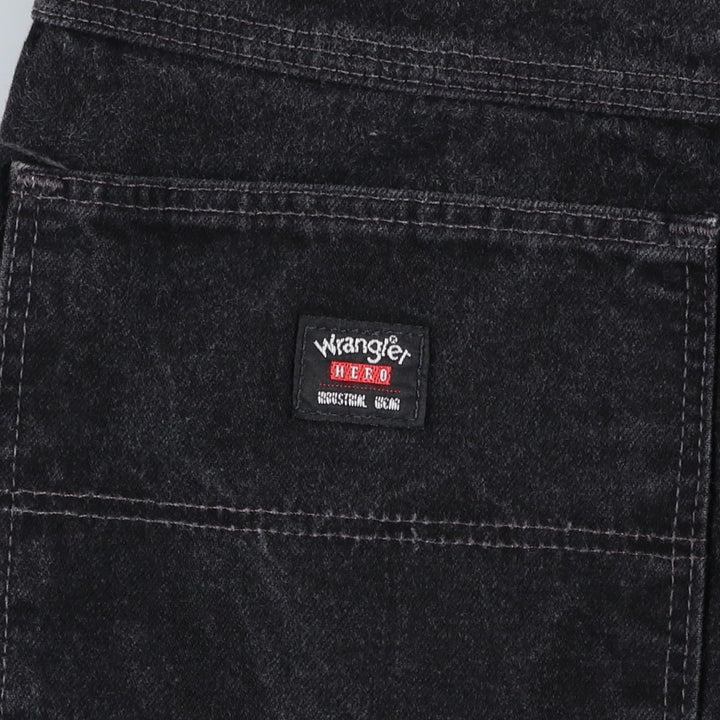 Wrangler HERO denim painter pants, made in USA, men's size W33 (approx.), vintage. cotton black type Vintage Second Hand