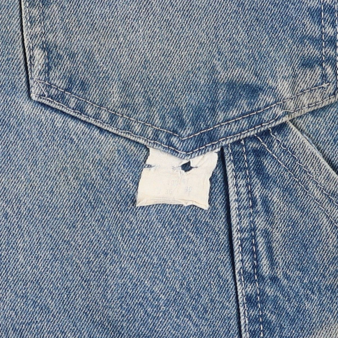 70s-80'S Key denim painter pants, men's size W35 (approx.), vintage. unclear blue type Vintage Second Hand