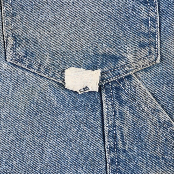 70s-80'S Key denim painter pants, men's size W35 (approx.), vintage. unclear blue type Vintage Second Hand