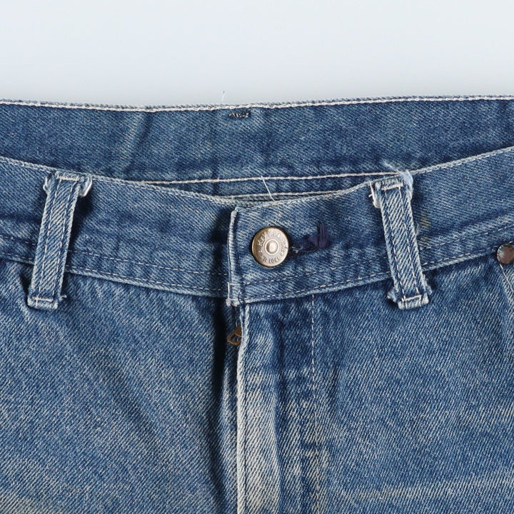 70s-80'S Key denim painter pants, men's size W35 (approx.), vintage. unclear blue type Vintage Second Hand